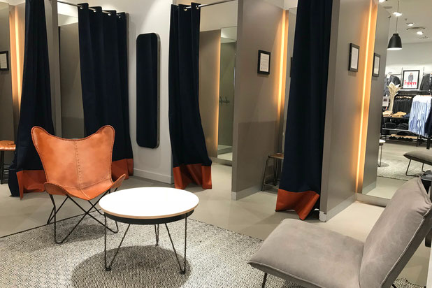 Espace cabines, boutique Celio-renovation-boutique_local-Les Angles