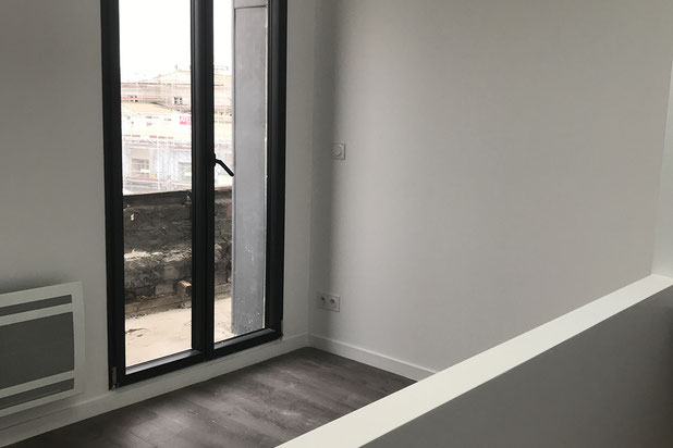 Vue de la chambre  située sur l'attique-surelevation-immeuble-Paris