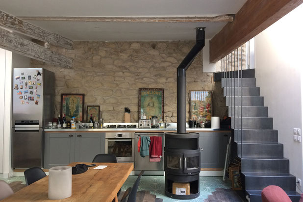 Vue de la cuisine-rehabilitation-atelier_loft-Paris