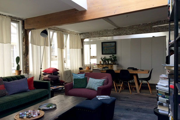 vue vers l'èntrée.-rehabilitation-atelier_loft-Paris