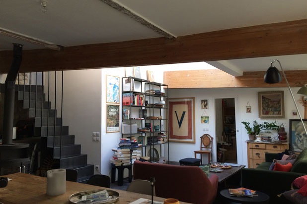 Vue vers les chambres-rehabilitation-atelier_loft-Paris