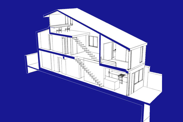 3d- un coupe de la maison-surelevation-maison-Lafare