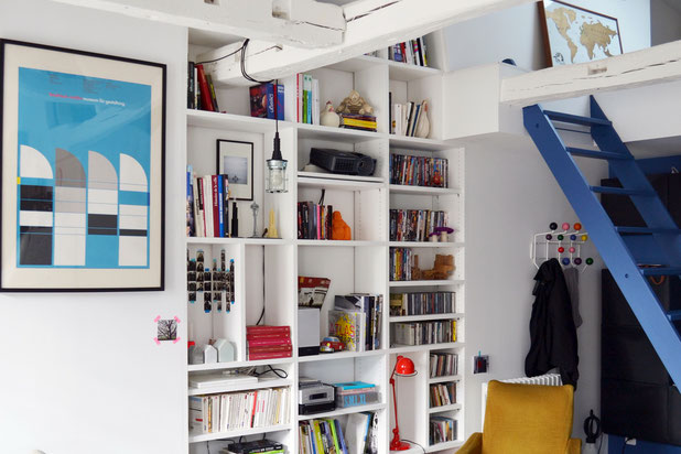 bibliothèque sur mesure-rehabilitation-appartement-Paris