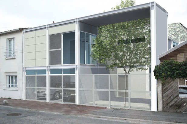 Vue depuis la rue-construction-maison-Montreuil