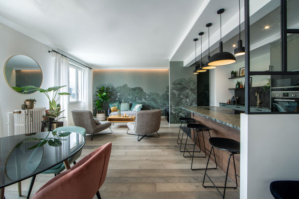 Un intérieur nature.-renovation-logement-Saint-Mandé