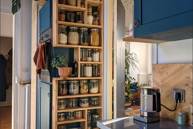 Etagère à vrac-renovation-appartement-Caen