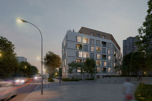 Vue extérieure-construction-logement-Nanterre