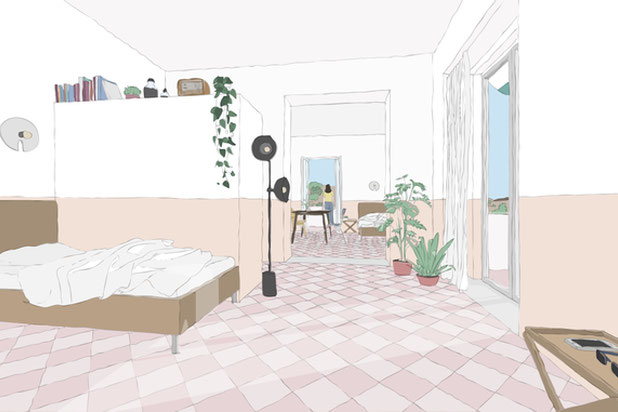 Site 1 - Vue sur chambres-rehabilitation-equipement-Cannes