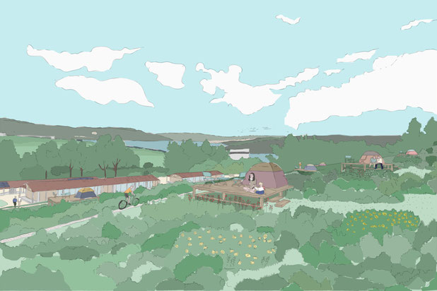Site 2 - Vue de projet sur la vallée du Locone-rehabilitation-equipement-Cannes
