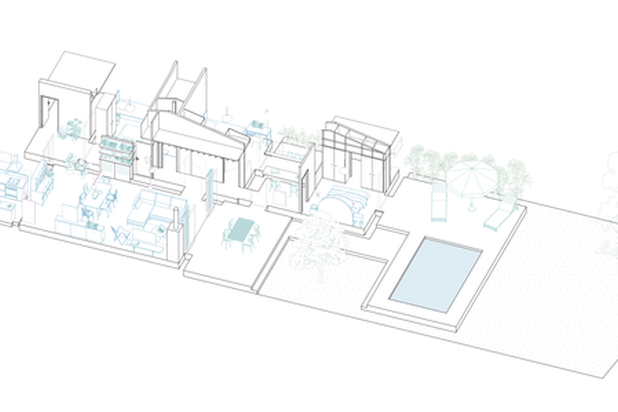 AXONO  de projet - Intérieurs-agrandissement_extension-maison-La Rochelle