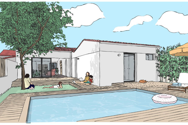 Vue de projet 1-agrandissement_extension-maison-La Rochelle