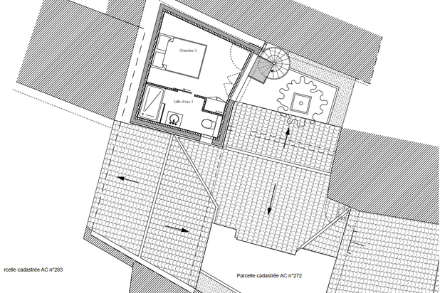 Plan Projet - R+1-surelevation-maison-La Flotte