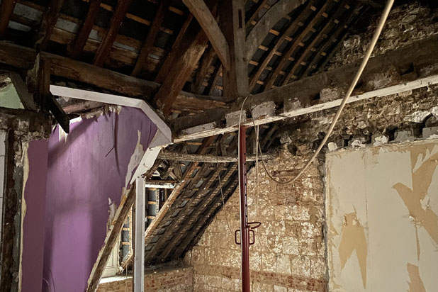 La charpente-renovation-immeuble-Le Tréport