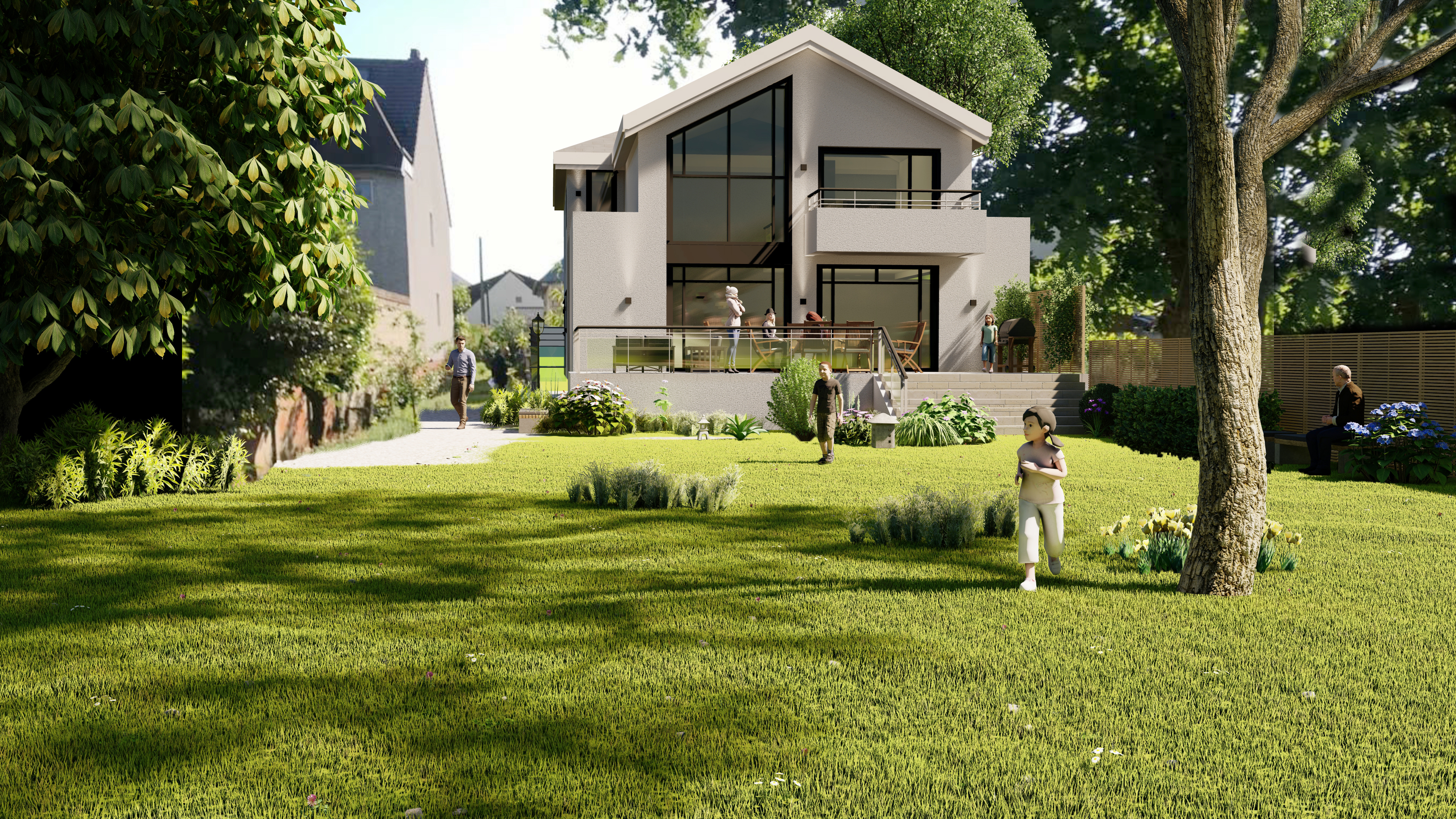 Extension et surélévation d'une maison - CONFLANS – surélévation de maison Yvelines