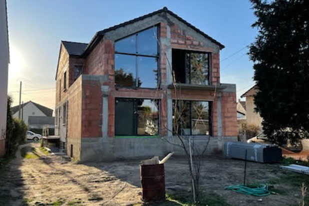 Vue côté jardin-surelevation-maison-Conflans-Sainte-Honorine