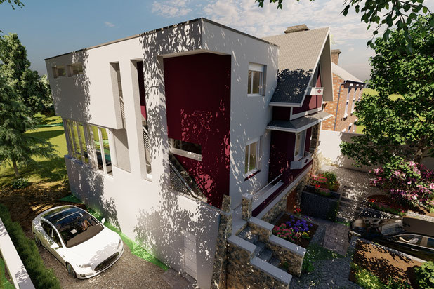 Vue extérieure - Façade principale-agrandissement_extension-logement-Rosny-sous-Bois