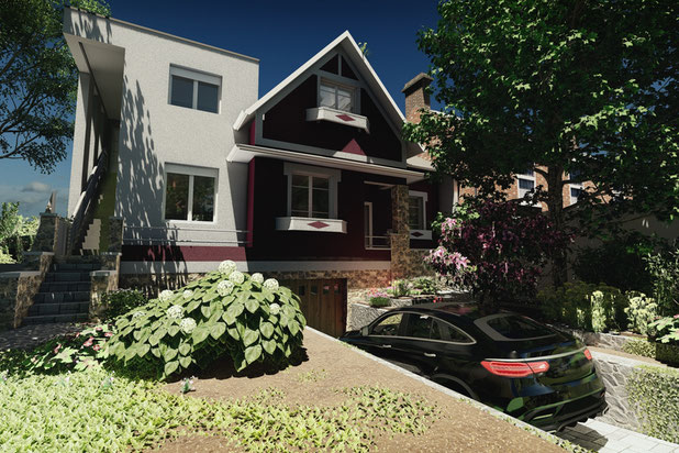 Vue extérieure - Façade principale-agrandissement_extension-logement-Rosny-sous-Bois