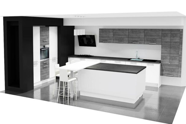 Cuisine ouverte-construction-maison-Poissy