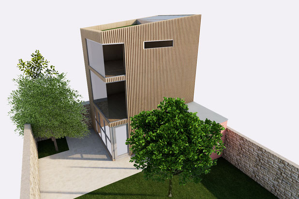 Vue Sud-construction-maison-Paris