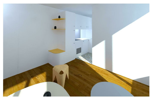 Vue sur le salon-renovation-appartement-Ivry-sur-Seine