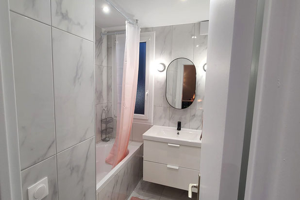 Vue sur la salle de bain-renovation-appartement-Villejuif