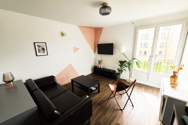 Vue sur le salon-renovation-appartement-Villejuif