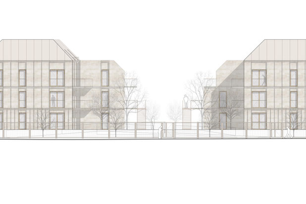 Façade Nord sur rue-construction-immeuble-Colombes