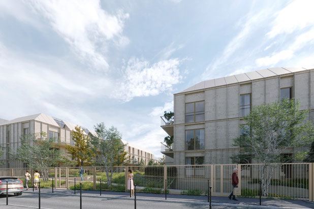Le projet depuis la rue-construction-immeuble-Colombes