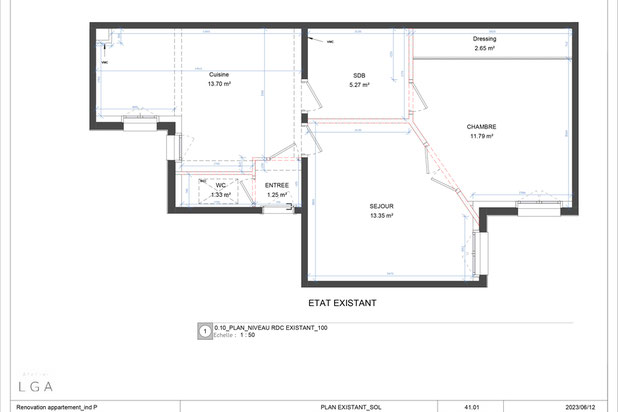 Plan existant-renovation-appartement-Paris