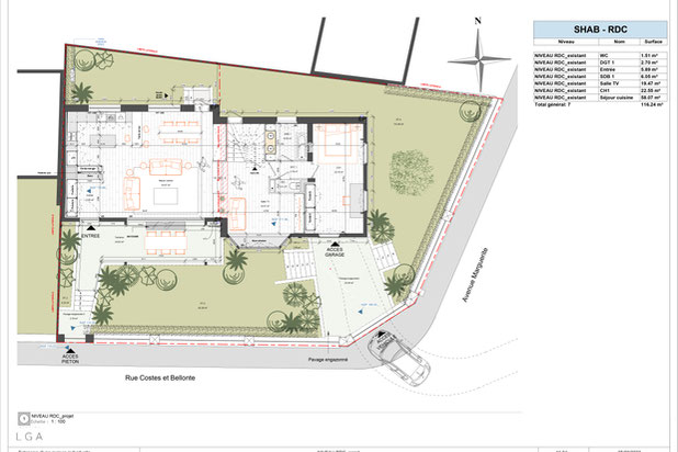 Plan RDC-agrandissement_extension-maison-Viroflay