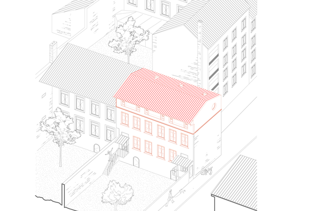 Axonométrie - Surélévation-surelevation-logement-Lyon