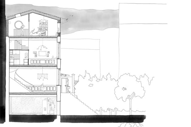 Coupe shématique-surelevation-logement-Lyon