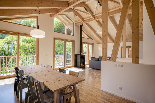 Vue depuis le salon du Triplex-construction-immeuble-Courchevel