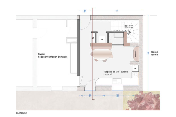 Plan RDC-renovation-maison-Bricqueville-sur-Mer
