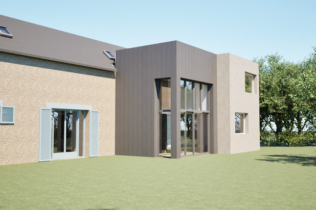 Perspective extérieure-agrandissement_extension-maison-Caillouet-Orgeville