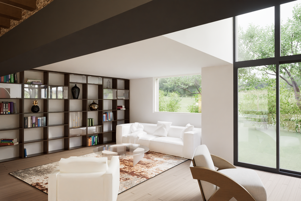 Perspective intérieure-agrandissement_extension-maison-Caillouet-Orgeville