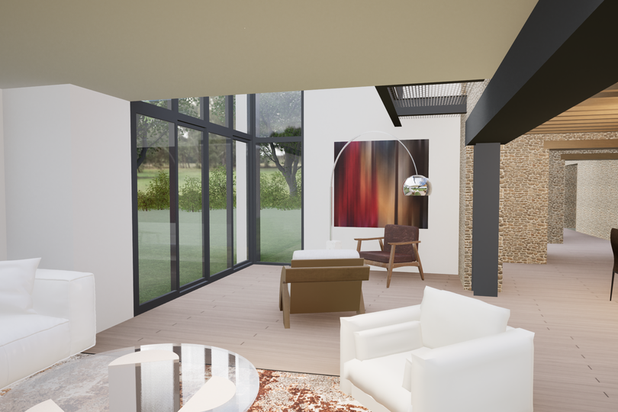 Perspective intérieure-agrandissement_extension-maison-Caillouet-Orgeville