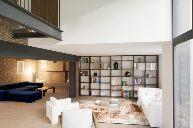 Perspective intérieure-agrandissement_extension-maison-Caillouet-Orgeville