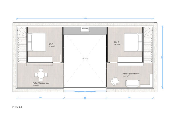 Plan R+1-rehabilitation-local-Andrésy