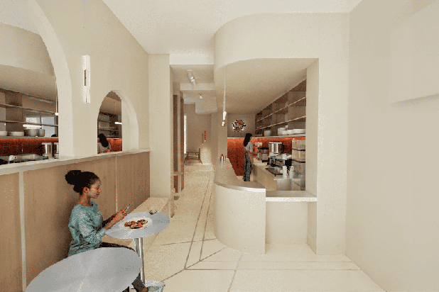 Perspective intérieure-renovation-cafe_restaurant-Paris