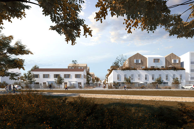 Façade depuis la rue des Mares-construction-immeuble-Romainville