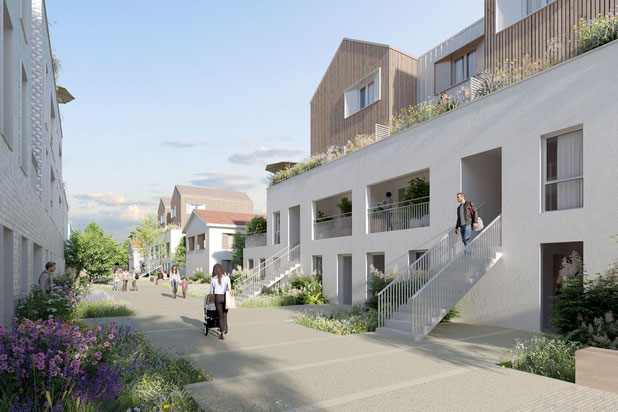 Rue intérieure-construction-immeuble-Romainville