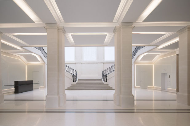 Hall d'accueil-rehabilitation-bureaux-Boulogne-Billancourt