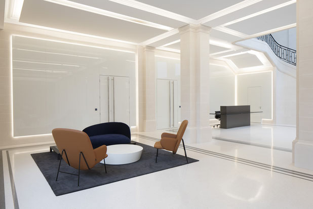 Hall d'accueil-rehabilitation-bureaux-Boulogne-Billancourt