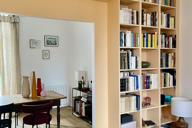 Salon - Bibliothèque-renovation-maison-Quimper