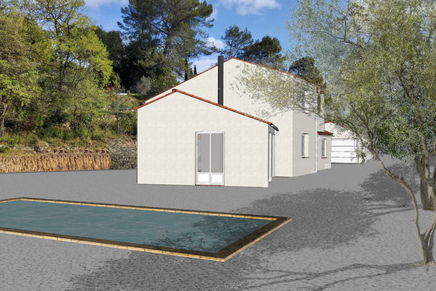 vue depuis la piscine-agrandissement_extension-maison-Callas