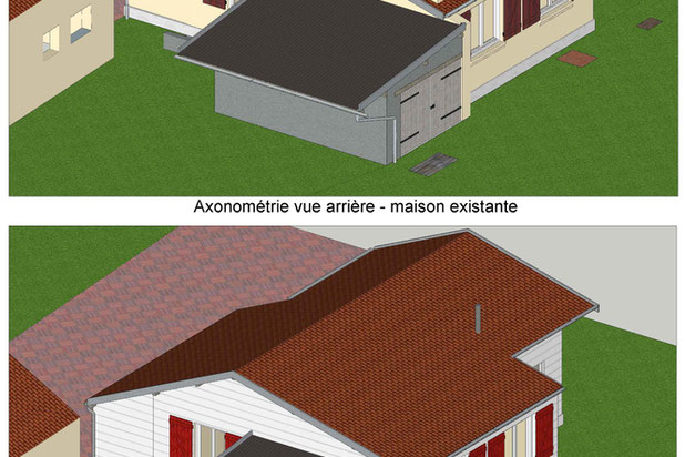 Axonométrie avant / après-rehabilitation-maison-Chalindrey