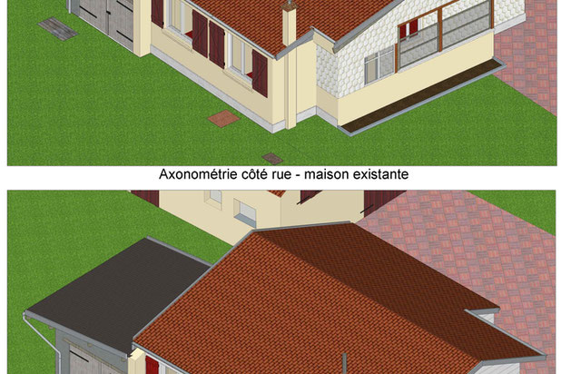 Axonométrie avant / après-rehabilitation-maison-Chalindrey
