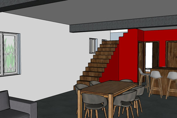 Vue intérieure-surelevation-maison-Martigues