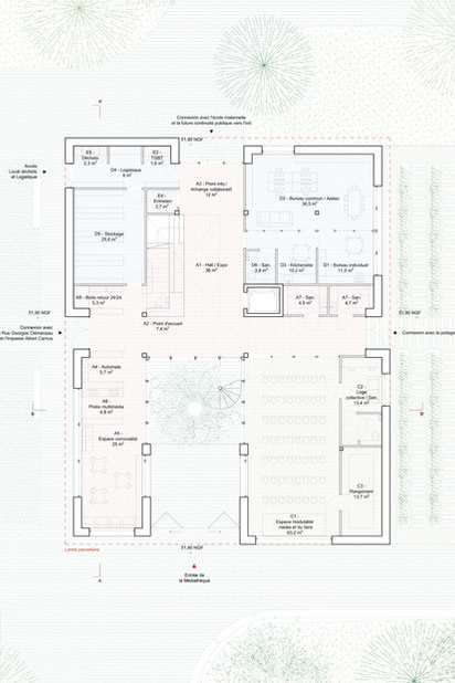Plan rdc-construction-immeuble-Champagne-sur-Seine